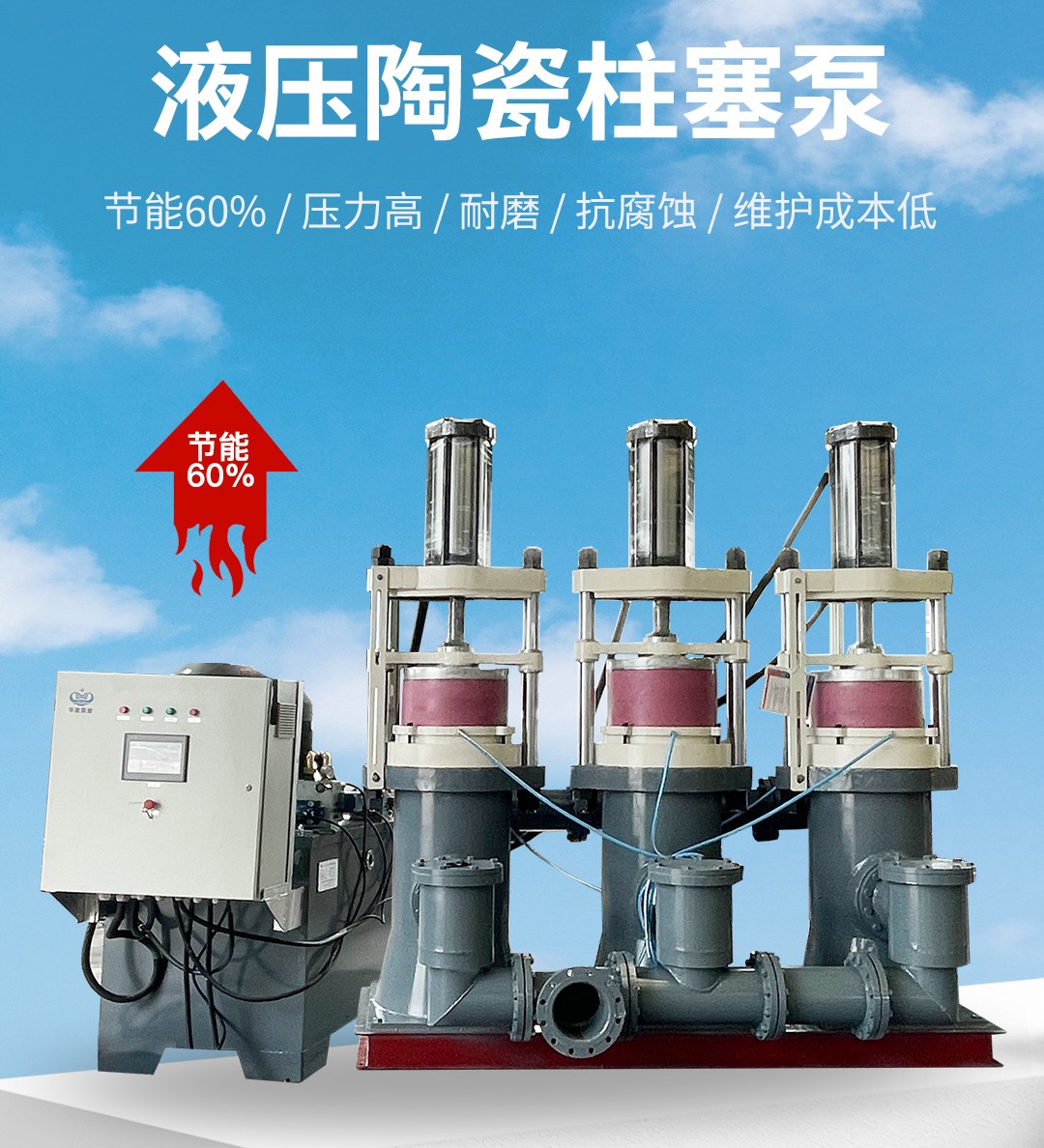 YBH500-240壓濾機(jī)專用節(jié)能陶瓷柱塞泵 YBH500-240壓濾機(jī)專用節(jié)能陶瓷柱塞泵